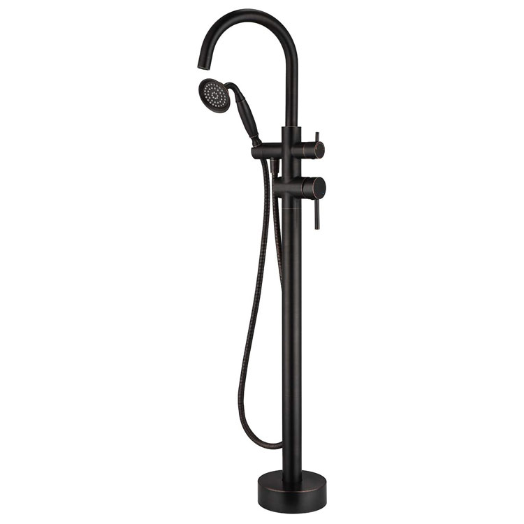 ນ້ ຳ ມັນ Rubbed Bronze Freestanding Bathtub Faucets